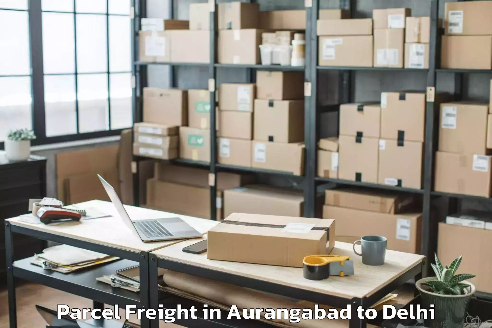 Book Aurangabad to Defence Colony Parcel Freight Online